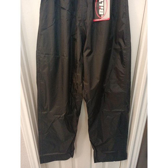Nwt Men's Bilt Black Monsoon Over Pant Elastic Waist Water Resistant Medium - Picture 3 of 9